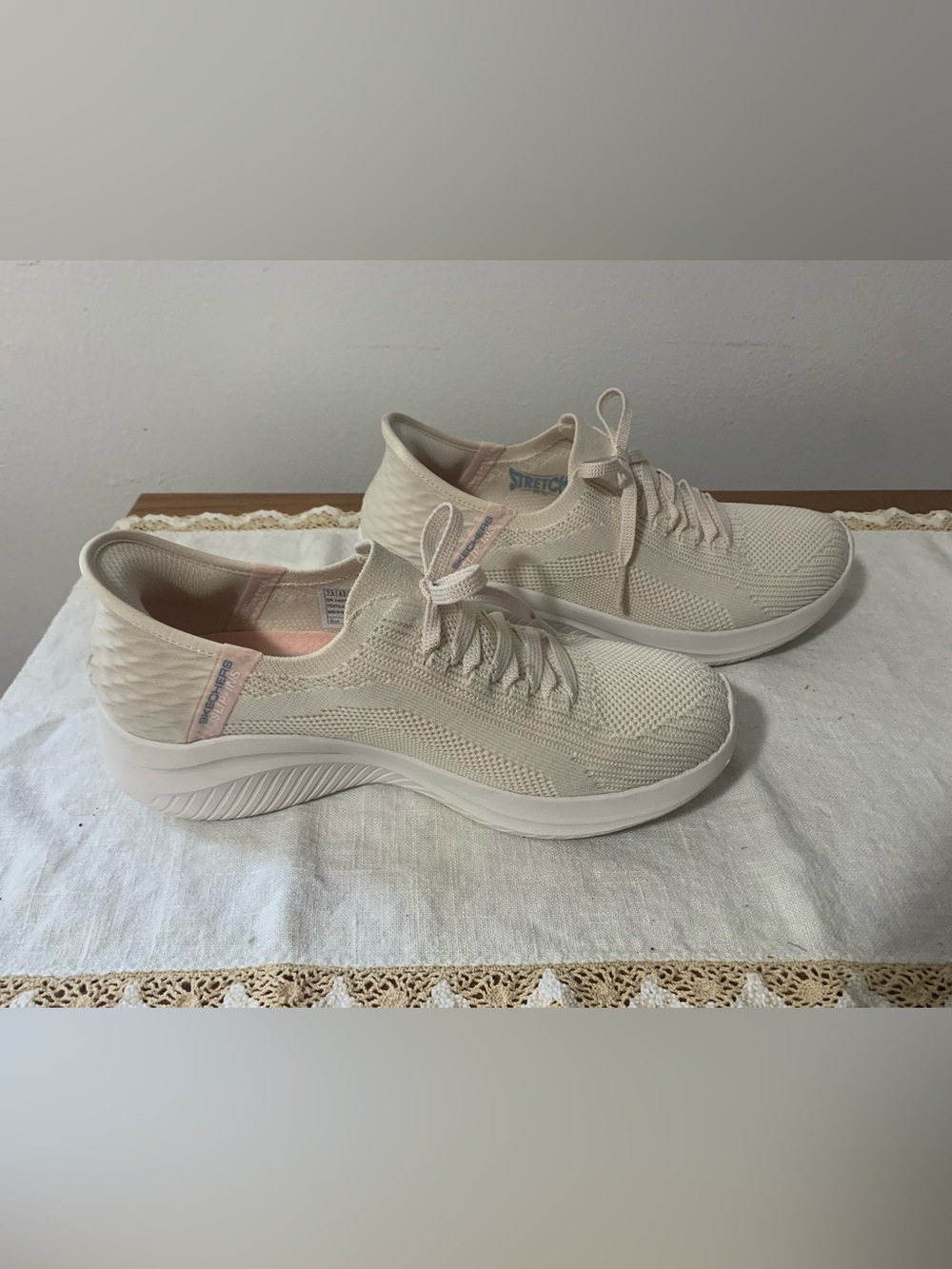 Skechers Hands Free Slip-ins Ultra Flex 3.0 - Cream Taupe 7.5 Memory Foam